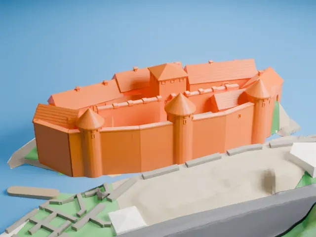 Chillon Castle model, East view