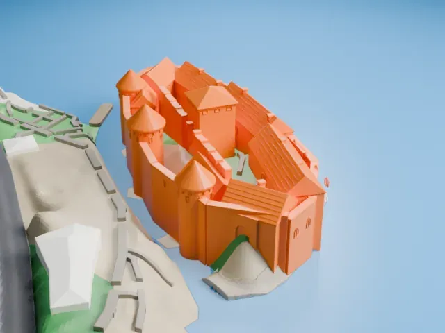 Chillon Castle model, North view