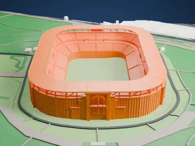 Chornomorets Stadium model, South view