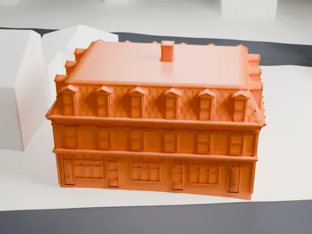 Christ Building, Sea Cliff model, North view