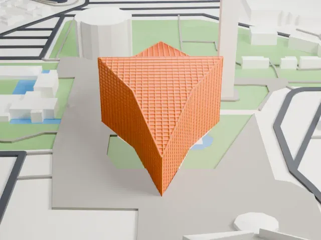 Christ Cathedral (Garden Grove, California) model, East view
