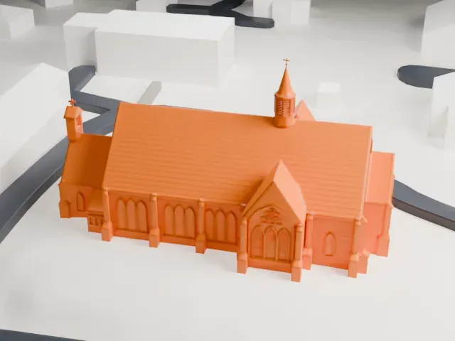 Christ Church, Oyster Bay model, South view