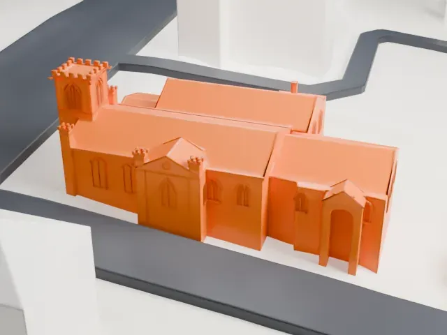 Christ Episcopal Church, Tarrytown model, North view