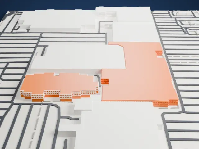 Christown Spectrum Mall model, East view