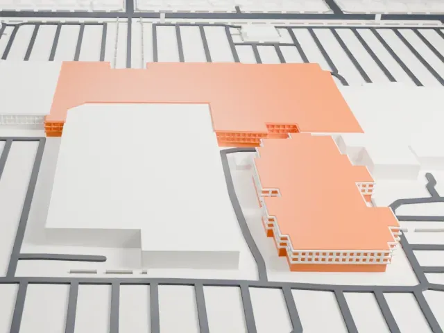 Christown Spectrum Mall model, South view