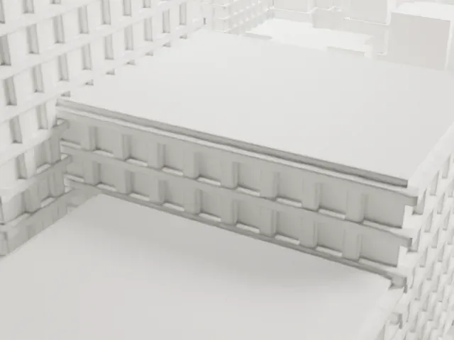 Church Missions House model, West view