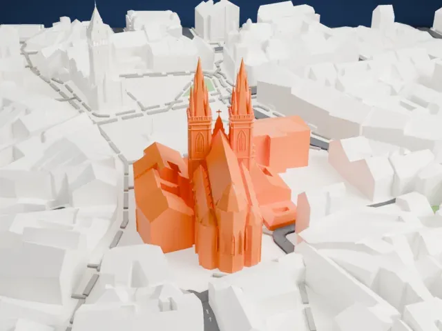 Church of Our Lady before Týn model, East view