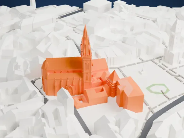 Church of Our Lady before Týn model, North view