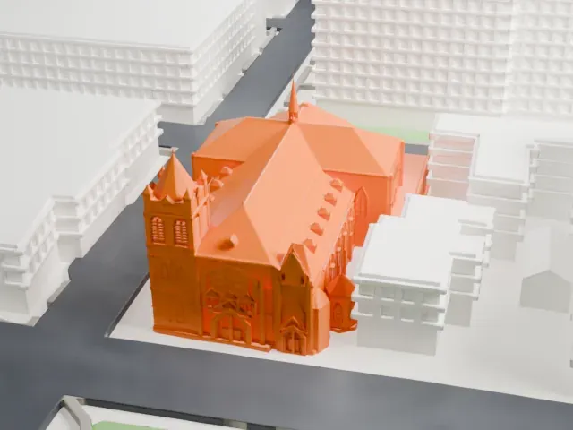 Church of Our Lady of Grace, Hoboken model, East view