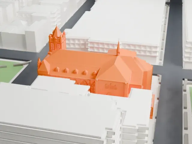 Church of Our Lady of Grace, Hoboken model, North view
