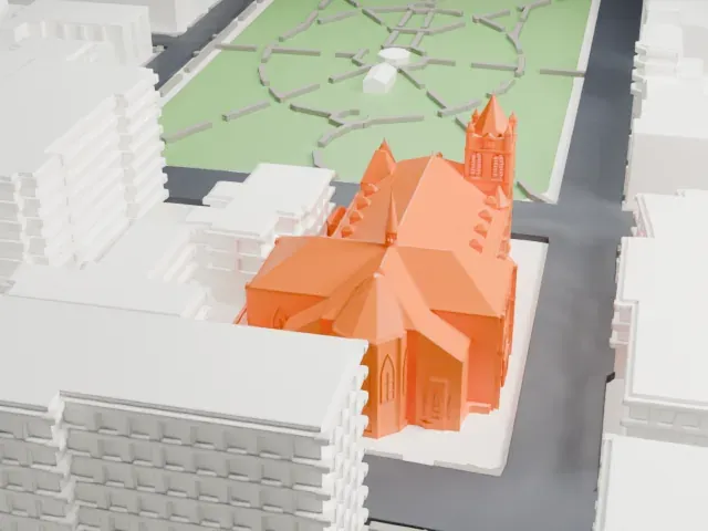 Church of Our Lady of Grace, Hoboken model, West view