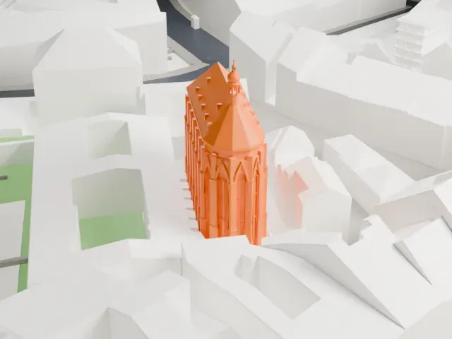 Church of Our Lady of the Snows (Prague) model, East view