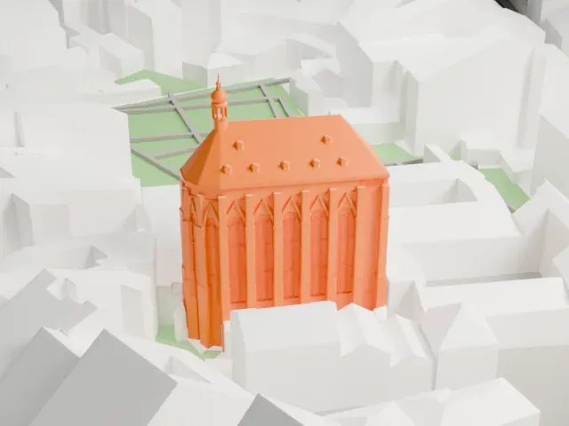 Church of Our Lady of the Snows (Prague) model, North view