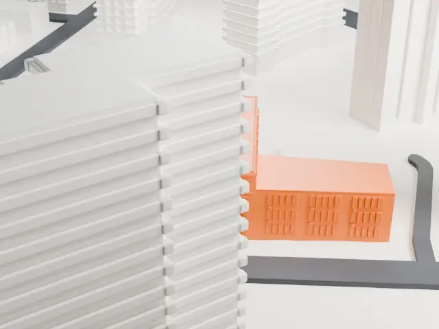 Church of St. Anselm and St. Roch, Bronx model, East view