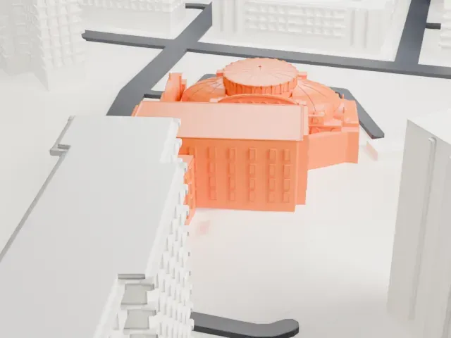 Church of St. Anselm and St. Roch, Bronx model, North view