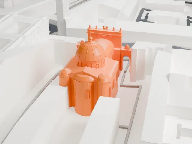 Church of St. Catherine (Saint Petersburg) model, North view