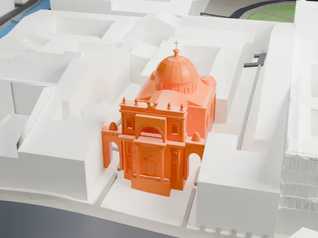 Church of St. Catherine (Saint Petersburg) model, South view