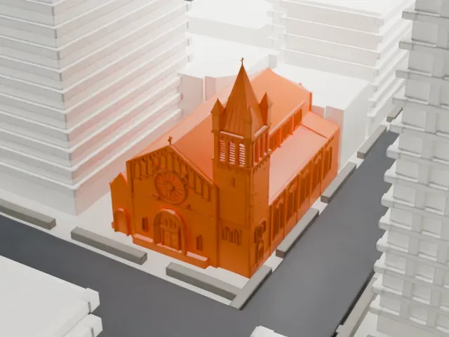 Church of St. John Nepomucene model, West view