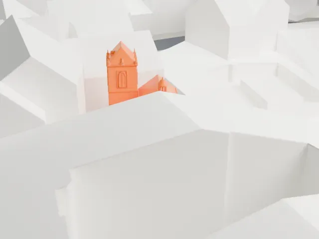 Church of St. Martin in the Wall model, East view