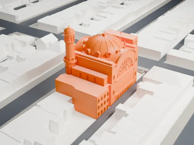 Church of St. Michael and St. Anthony model, West view