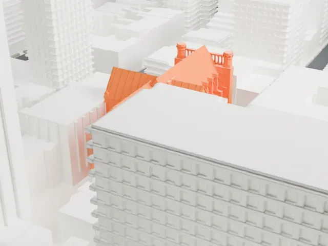 Church of St. Vincent Ferrer model, East view