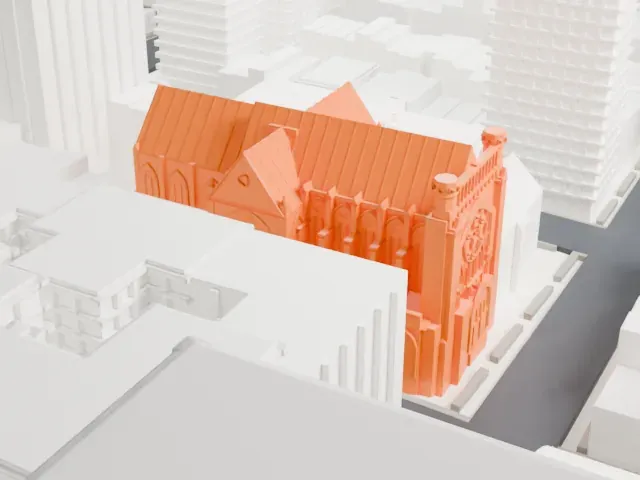 Church of St. Vincent Ferrer model, North view