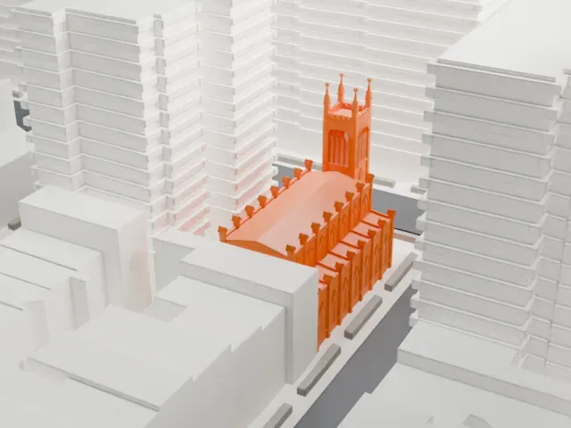 Church of the Ascension, Episcopal model, West view