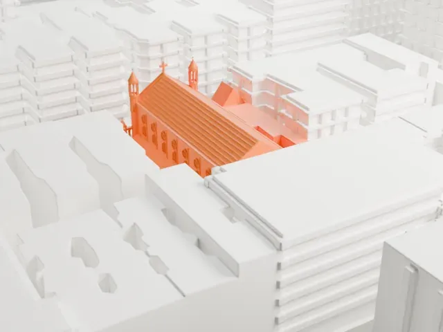 Church of the Ascension, Roman Catholic model, East view