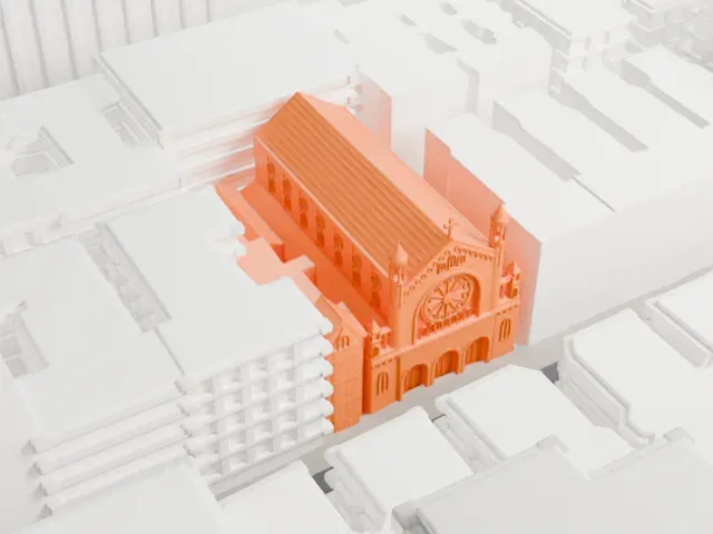 Church of the Ascension, Roman Catholic model, West view