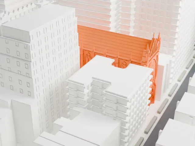 Church of the Blessed Sacrament model, East view