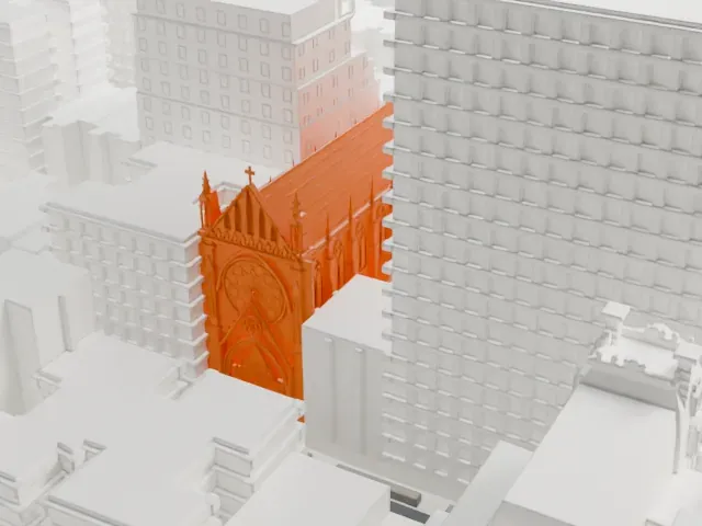 Church of the Blessed Sacrament model, North view