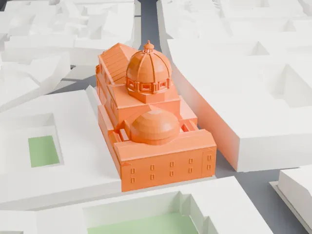 Church of the Gesù model, East view