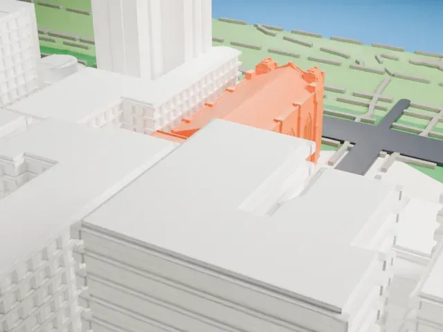 Church of the Heavenly Rest model, East view