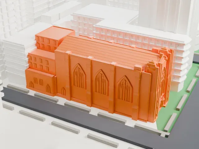 Church of the Heavenly Rest model, North view
