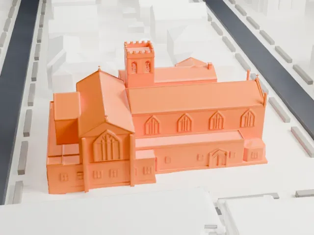 Church of the Holy Innocents, Brooklyn model, North view