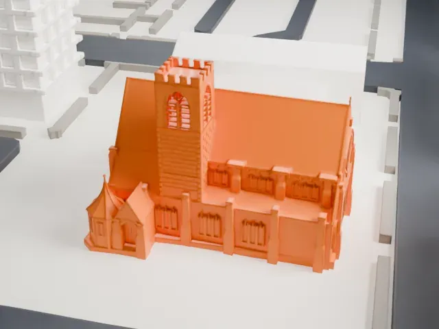 Church of the Holy Innocents, Hoboken model, East view