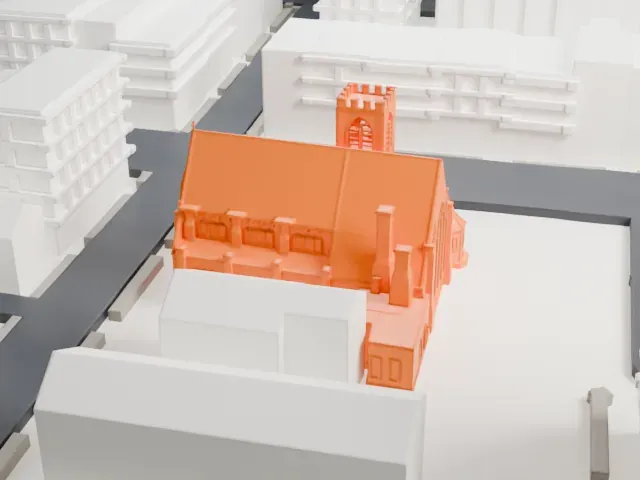 Church of the Holy Innocents, Hoboken model, West view