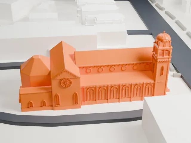 Church of the Holy Name, Stamford model, North view