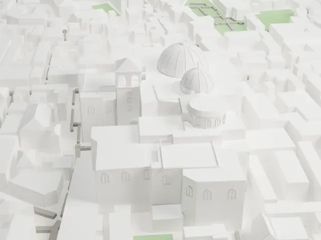 Church of the Holy Sepulchre model, East view