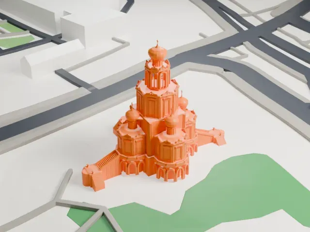 Church of the Intercession at Fili model, East view
