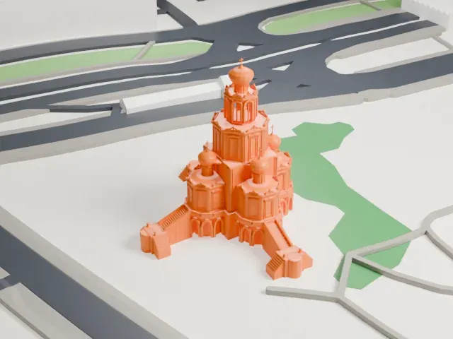Church of the Intercession at Fili model, South view