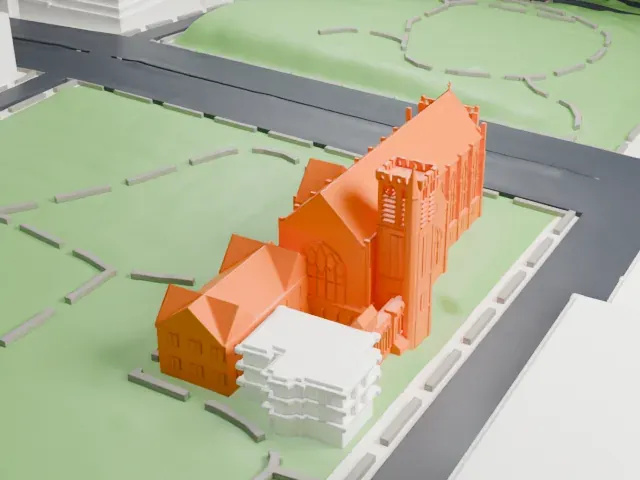 Church of the Intercession model, East view