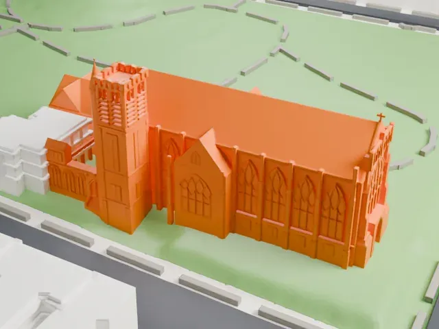 Church of the Intercession model, North view
