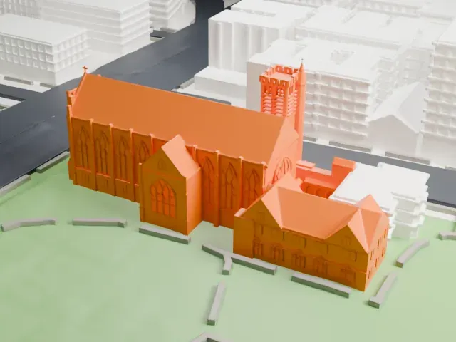 Church of the Intercession model, South view