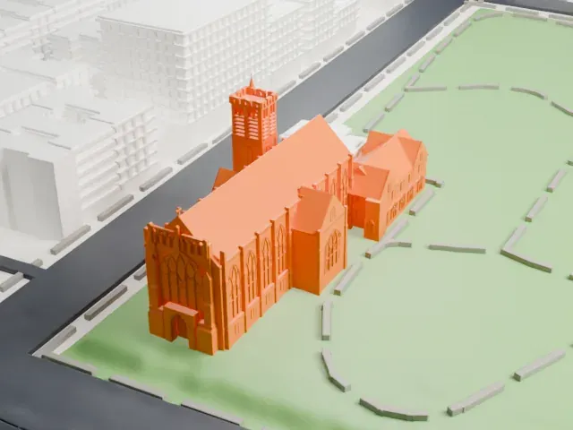 Church of the Intercession model, West view