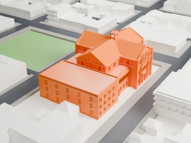 Church of the Madonna della Difesa model, East view