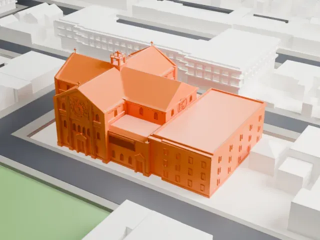 Church of the Madonna della Difesa model, South view