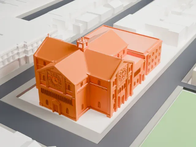 Church of the Madonna della Difesa model, West view