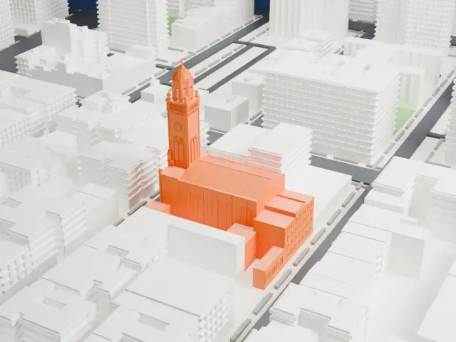 Church of the Most Holy Redeemer model, East view