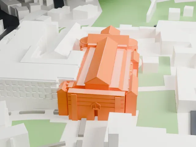 Church of the Nativity model, West view
